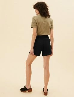 Coupon ❤️ Per Una Pure Cotton High Waisted Belted Shorts 🌟 -New In Womens Sales 2022 SD 01 T53 7338U Y0 X EC 2