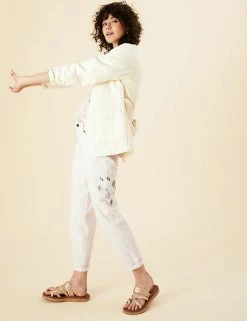 Promo 😀 Per Una High Waisted Embroidered Ankle Grazer 👖 Jeans 💯 -New In Womens Sales 2022 SD 01 T53 7348U NZ X EC 1