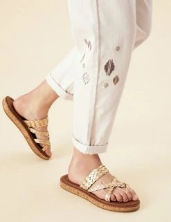 Promo 😀 Per Una High Waisted Embroidered Ankle Grazer 👖 Jeans 💯 -New In Womens Sales 2022 SD 01 T53 7348U NZ X EC 3