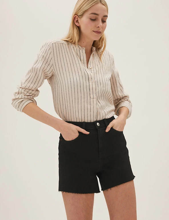 Coupon 🧨 M&S Collection Denim Mom High Waisted Shorts 🧨 16 Coupon 🧨 M&S Collection Denim Mom High Waisted Shorts 🧨 - Image 16