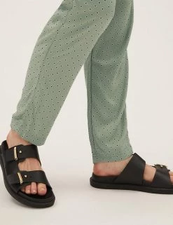 Cheap 👏 M&S Collection Printed Tapered Ankle Grazer Trousers 🤩 -New In Womens Sales 2022 SD 01 T57 5741 KA X EC 2