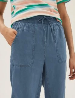 Cheap ⌛ M&S Collection Tencel™ Blend Cuffed Ankle Grazer Joggers 😉 -New In Womens Sales 2022 SD 01 T57 7562 BE X EC 2