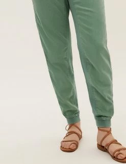 Cheap ⌛ M&S Collection Tencel™ Blend Cuffed Ankle Grazer Joggers 😉 -New In Womens Sales 2022 SD 01 T57 7562 DW X EC 5