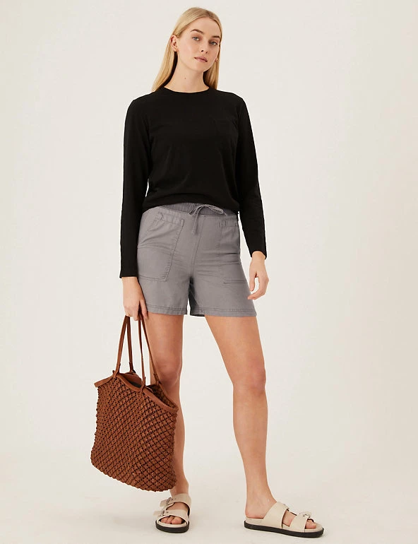 Discount 😍 M&S Collection Tencel™ Rich High Waisted Jogger Shorts 🌟 7 Discount 😍 M&S Collection Tencel™ Rich High Waisted Jogger Shorts 🌟 - Image 7