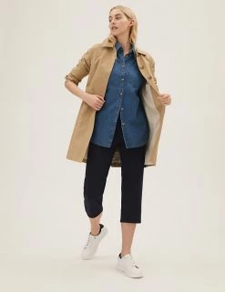 Best Sale 🥰 M&S Collection Cotton Rich Straight Leg Cropped Joggers 🧨