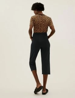 Best Sale 🥰 M&S Collection Cotton Rich Straight Leg Cropped Joggers 🧨 -New In Womens Sales 2022 SD 01 T57 7977 Y0 X EC 3