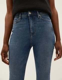 Best reviews of 👍 M&S Collection High Waisted Slim Flare Cropped 👖 Jeans 🎉 -New In Womens Sales 2022 SD 01 T57 8681 QQ X EC 2