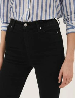 Best reviews of 👍 M&S Collection High Waisted Slim Flare Cropped 👖 Jeans 🎉 -New In Womens Sales 2022 SD 01 T57 8681 Y0 X EC 2