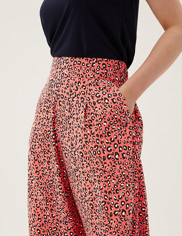 Cheapest ⌛ M&S Collection Printed Wide Leg Cropped Trousers 🤩 3 Cheapest ⌛ M&S Collection Printed Wide Leg Cropped Trousers 🤩 - Image 3