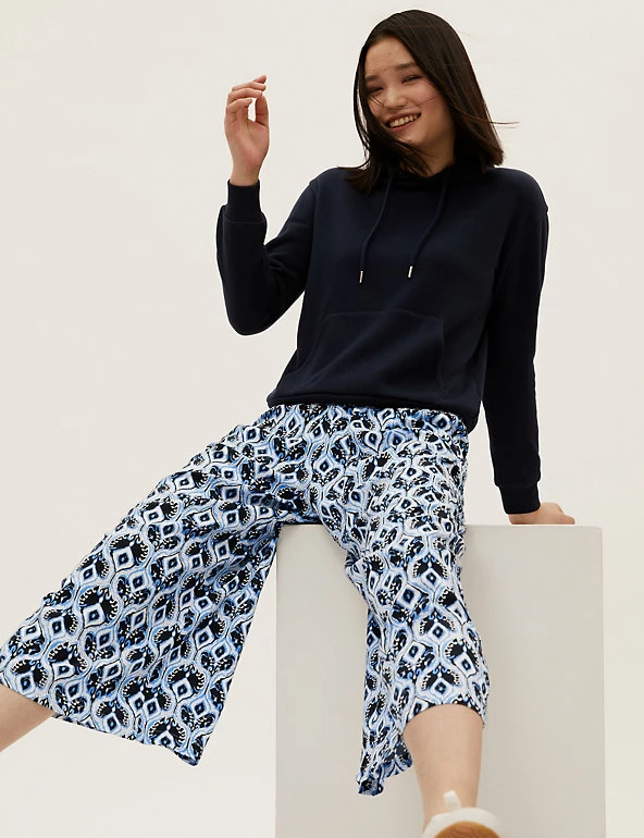 Cheapest ⌛ M&S Collection Printed Wide Leg Cropped Trousers 🤩 19 Cheapest ⌛ M&S Collection Printed Wide Leg Cropped Trousers 🤩 - Image 19