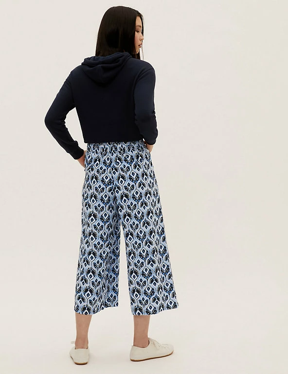 Cheapest ⌛ M&S Collection Printed Wide Leg Cropped Trousers 🤩 22 Cheapest ⌛ M&S Collection Printed Wide Leg Cropped Trousers 🤩 - Image 22