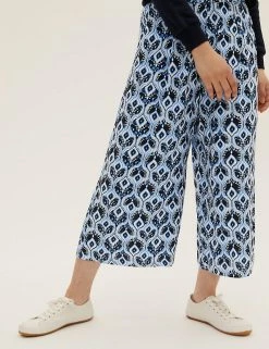 Cheapest ⌛ M&S Collection Printed Wide Leg Cropped Trousers 🤩 46 Cheapest ⌛ M&S Collection Printed Wide Leg Cropped Trousers 🤩 -New In Womens Sales 2022 SD 01 T57 8732 E4 X EC 3
