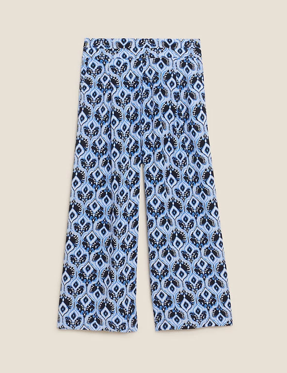 Cheapest ⌛ M&S Collection Printed Wide Leg Cropped Trousers 🤩 20 Cheapest ⌛ M&S Collection Printed Wide Leg Cropped Trousers 🤩 - Image 20