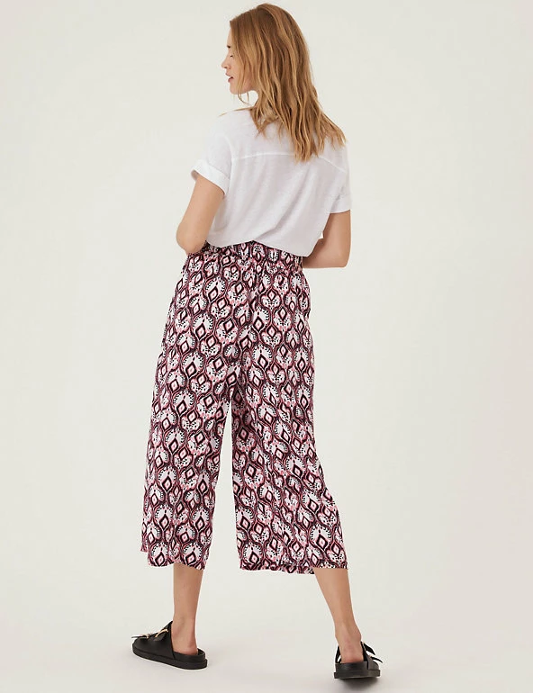 Cheapest ⌛ M&S Collection Printed Wide Leg Cropped Trousers 🤩 18 Cheapest ⌛ M&S Collection Printed Wide Leg Cropped Trousers 🤩 - Image 18
