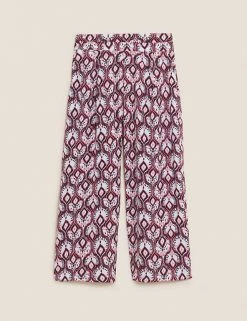 Cheapest ⌛ M&S Collection Printed Wide Leg Cropped Trousers 🤩 37 Cheapest ⌛ M&S Collection Printed Wide Leg Cropped Trousers 🤩 -New In Womens Sales 2022 SD 01 T57 8732 Y4 X EC 90
