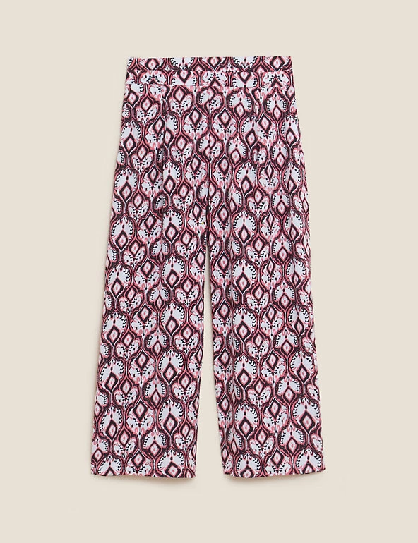 Cheapest ⌛ M&S Collection Printed Wide Leg Cropped Trousers 🤩 14 Cheapest ⌛ M&S Collection Printed Wide Leg Cropped Trousers 🤩 - Image 14