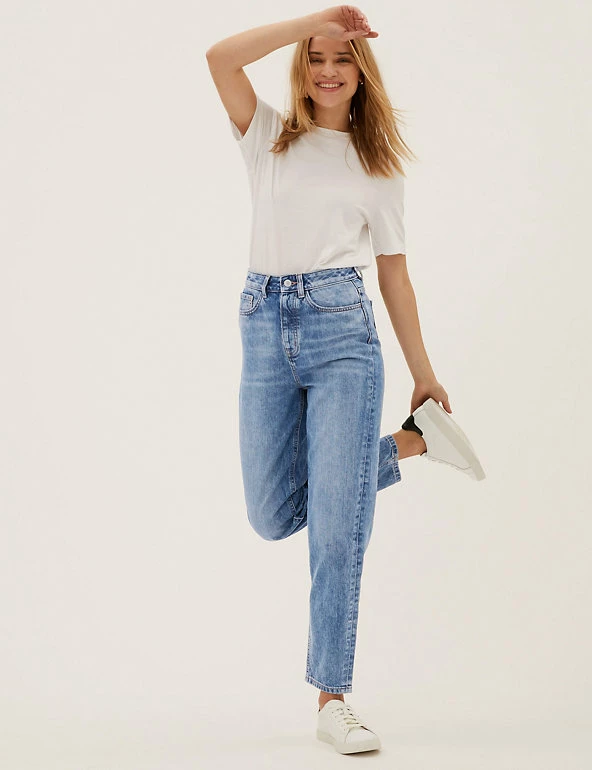 Hot Sale β¨ M&S Collection Mom High Waisted π Jeans With Recycled Cotton π 1 Hot Sale β¨ M&S Collection Mom High Waisted π Jeans With Recycled Cotton π
