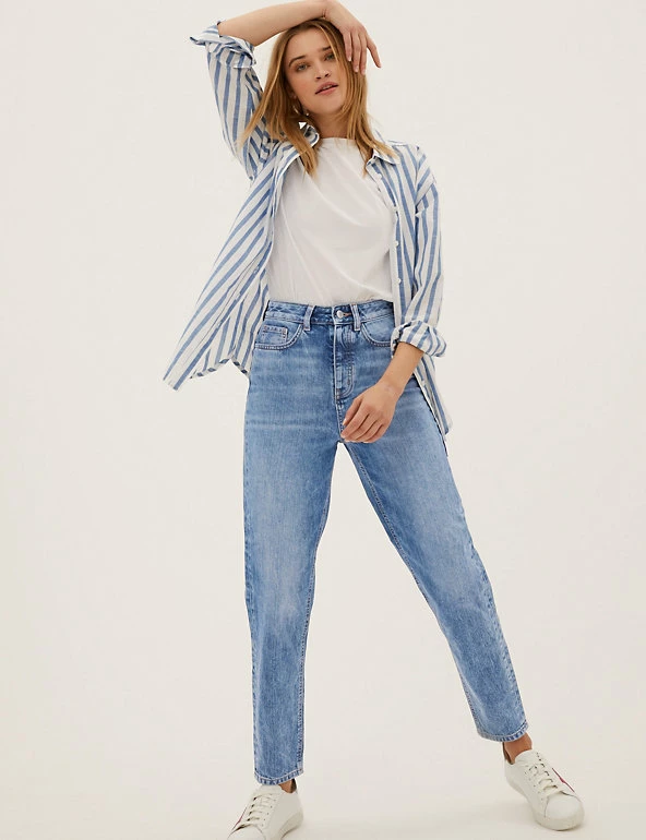 Hot Sale β¨ M&S Collection Mom High Waisted π Jeans With Recycled Cotton π 6 Hot Sale β¨ M&S Collection Mom High Waisted π Jeans With Recycled Cotton π - Image 6