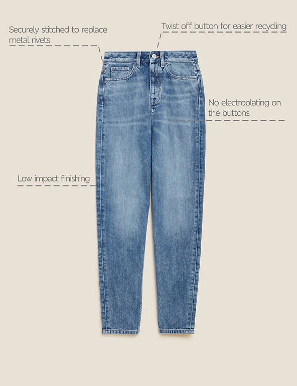 Hot Sale β¨ M&S Collection Mom High Waisted π Jeans With Recycled Cotton π 2 Hot Sale β¨ M&S Collection Mom High Waisted π Jeans With Recycled Cotton π - Image 2