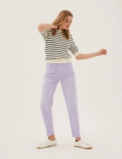 Discount 🛒 M&S Collection Mom High Waisted 👖 Jeans 😀 -New In Womens Sales 2022 SD 01 T57 9115C FY X EC 1