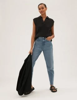 Discount 🎁 M&S Collection The Mom 👖 Jeans 🥰 -New In Womens Sales 2022 SD 01 T57 9115 KP X EC 1
