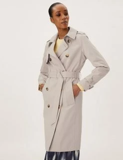 Wholesale 🎉 M&S Collection 🧥 Coats & Jackets Double Breasted Trench 🧥 Coat With Recycled Polyester ✔️ -New In Womens Sales 2022 SD 01 T59 1000C SU X EC 2
