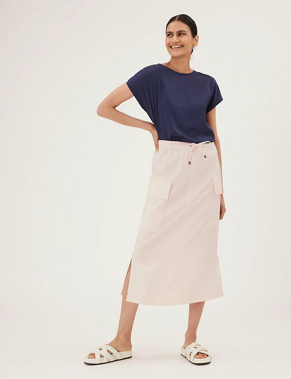 Brand new π M&S Collection π Skirts Satin Side Split Midaxi Utility π Skirt β€οΈ 2 Brand new π M&S Collection π Skirts Satin Side Split Midaxi Utility π Skirt β€οΈ - Image 2
