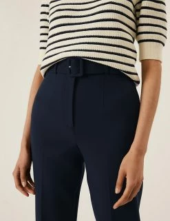 Hot Sale 💯 M&S Collection Belted Straight Leg Trousers 🔥 -New In Womens Sales 2022 SD 01 T59 1044T FS X EC 1