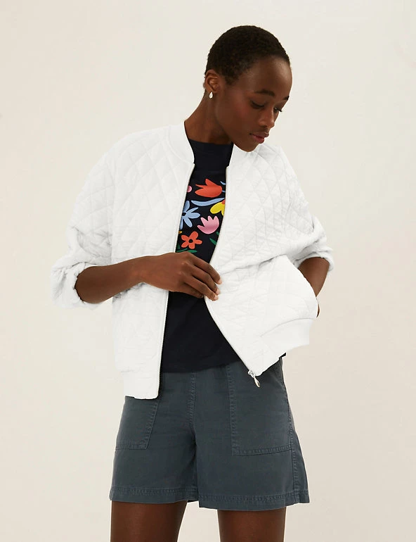 Best Sale 🔥 M&S Collection 🧥 Coats & Jackets Jersey Quilted Bomber Jacket ⌛ 1 Best Sale 🔥 M&S Collection 🧥 Coats & Jackets Jersey Quilted Bomber Jacket ⌛