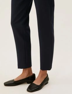 Brand new 💯 M&S Collection Button Detail Tapered Ankle Grazer Trousers 😉 -New In Womens Sales 2022 SD 01 T59 1415T FS X EC 2