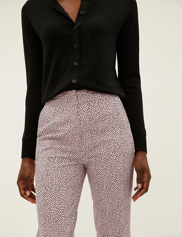 Best deal ⭐ M&S Collection Cotton Rich Polka Dot Slim Fit Trousers 🎁 4 Best deal ⭐ M&S Collection Cotton Rich Polka Dot Slim Fit Trousers 🎁 - Image 4