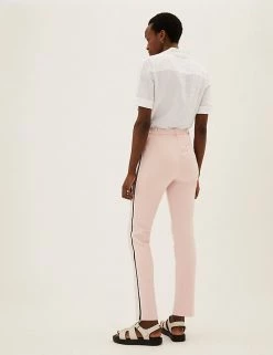 Flash Sale 🎁 M&S Collection Side Stripe Ankle Grazer Trousers 🔥 -New In Womens Sales 2022 SD 01 T59 1523T A1 X EC 3