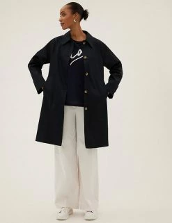 Cheapest โจ M&S Collection Cotton Rich Wide Leg Trousers ๐