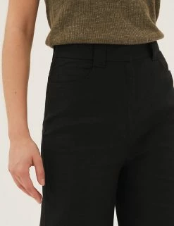 Cheap 👏 M&S Collection Linen Cotton Wide Leg Trousers 🤩 -New In Womens Sales 2022 SD 01 T59 1534T Y0 X EC 2