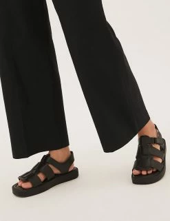 Cheap 👏 M&S Collection Linen Cotton Wide Leg Trousers 🤩 -New In Womens Sales 2022 SD 01 T59 1534T Y0 X EC 3