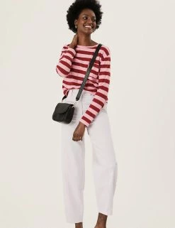 Deals 😀 M&S Collection Cotton Rich Balloon Tapered Trousers 🥰