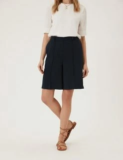 Outlet ⭐ M&S Collection Twill Pleat Front Bermuda Shorts 👍 -New In Womens Sales 2022 SD 01 T59 1555T F0 X EC 1