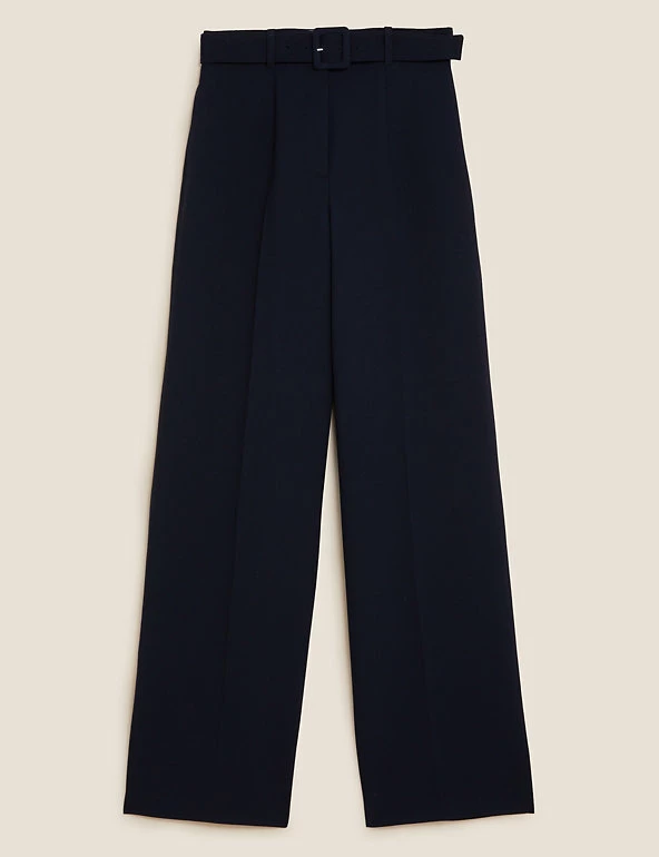 Wholesale 🔔 M&S Collection Belted Wide Leg Trousers 🔥 2 Wholesale 🔔 M&S Collection Belted Wide Leg Trousers 🔥 - Image 2
