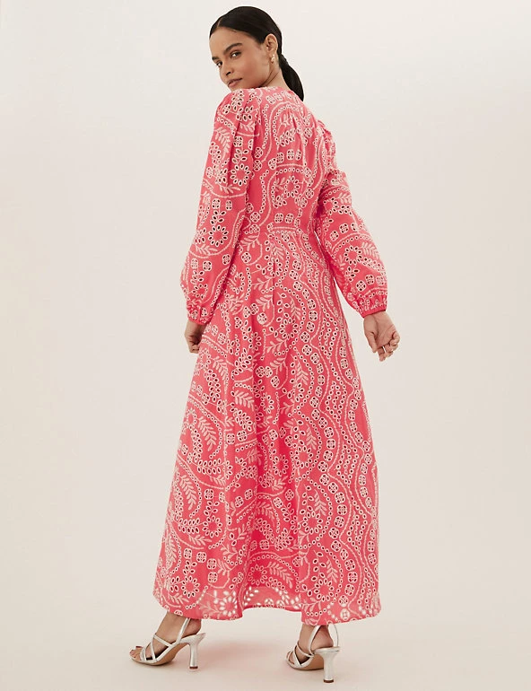 Buy 🎁 M&S Collection 👗 Dresses Pure Cotton Broderie Maxi Tea 👗 Dress 🤩 11 Buy 🎁 M&S Collection 👗 Dresses Pure Cotton Broderie Maxi Tea 👗 Dress 🤩 - Image 11