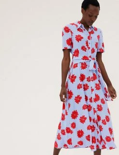New 🥰 M&S Collection 👗 Dresses Floral Tie Front Midaxi 👕 Shirt 👗 Dress 👏 6 New 🥰 M&S Collection 👗 Dresses Floral Tie Front Midaxi 👕 Shirt 👗 Dress 👏 -New In Womens Sales 2022 SD 01 T69 1216 E4 X EC 1