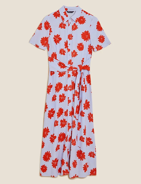 New 🥰 M&S Collection 👗 Dresses Floral Tie Front Midaxi 👕 Shirt 👗 Dress 👏 2 New 🥰 M&S Collection 👗 Dresses Floral Tie Front Midaxi 👕 Shirt 👗 Dress 👏 - Image 2