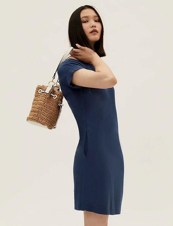 Cheap 🔥 M&S Collection 👗 Dresses Round Neck Knee Length Shift 👗 Dress 😉 1 Cheap 🔥 M&S Collection 👗 Dresses Round Neck Knee Length Shift 👗 Dress 😉