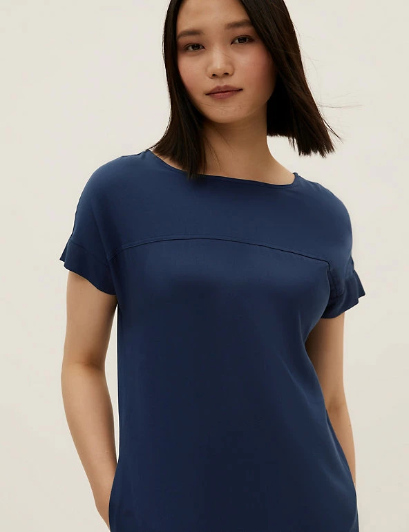 Cheap 🔥 M&S Collection 👗 Dresses Round Neck Knee Length Shift 👗 Dress 😉 3 Cheap 🔥 M&S Collection 👗 Dresses Round Neck Knee Length Shift 👗 Dress 😉 - Image 3