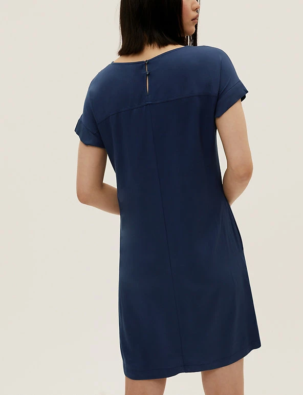 Cheap 🔥 M&S Collection 👗 Dresses Round Neck Knee Length Shift 👗 Dress 😉 4 Cheap 🔥 M&S Collection 👗 Dresses Round Neck Knee Length Shift 👗 Dress 😉 - Image 4