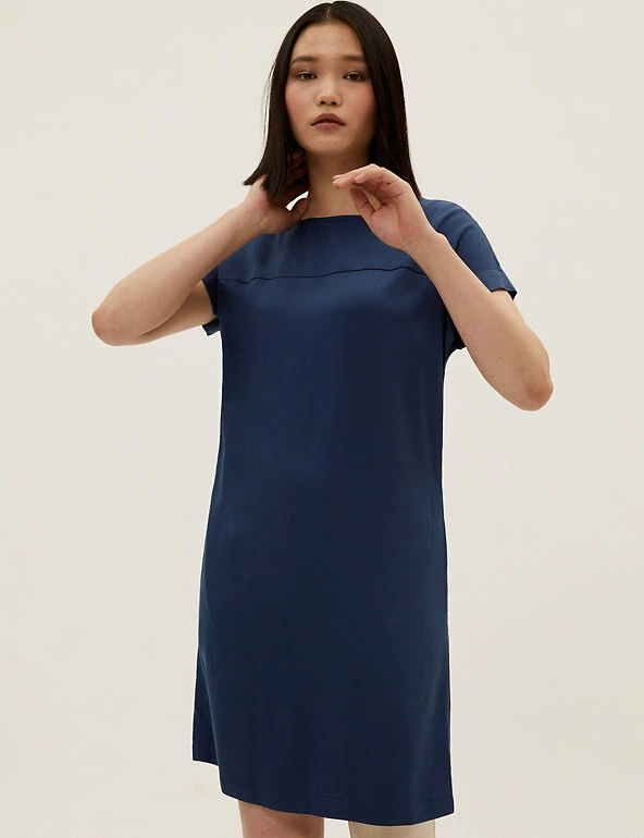 Cheap 🔥 M&S Collection 👗 Dresses Round Neck Knee Length Shift 👗 Dress 😉 5 Cheap 🔥 M&S Collection 👗 Dresses Round Neck Knee Length Shift 👗 Dress 😉 - Image 5