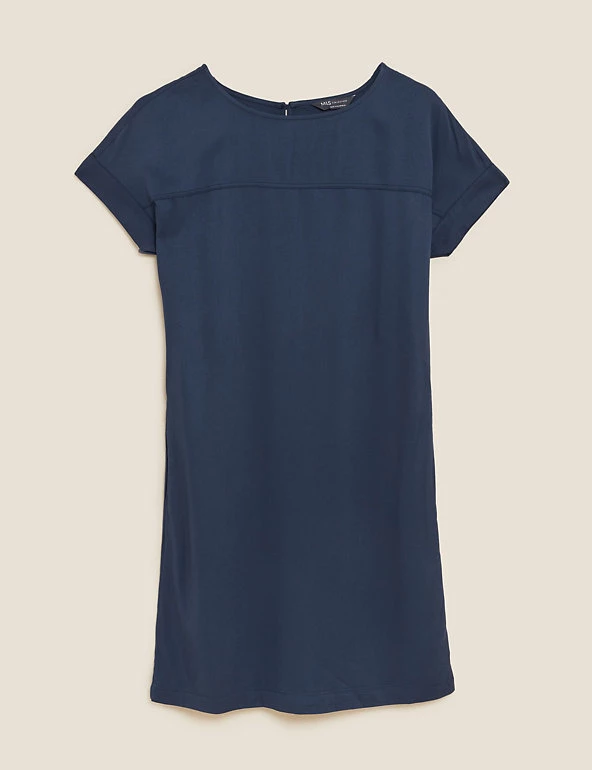 Cheap 🔥 M&S Collection 👗 Dresses Round Neck Knee Length Shift 👗 Dress 😉 2 Cheap 🔥 M&S Collection 👗 Dresses Round Neck Knee Length Shift 👗 Dress 😉 - Image 2