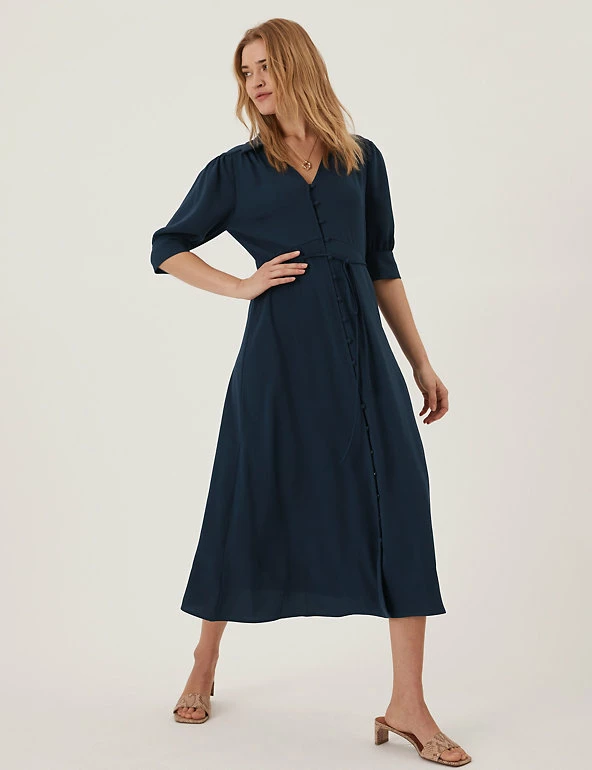 Deals ๐งจ M&S Collection ๐ Dresses V-Neck Button Through Midi ๐ Shirt ๐ Dress โ๏ธ 1 Deals ๐งจ M&S Collection ๐ Dresses V-Neck Button Through Midi ๐ Shirt ๐ Dress โ๏ธ