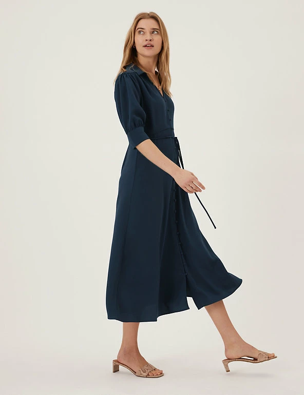 Deals ๐งจ M&S Collection ๐ Dresses V-Neck Button Through Midi ๐ Shirt ๐ Dress โ๏ธ 4 Deals ๐งจ M&S Collection ๐ Dresses V-Neck Button Through Midi ๐ Shirt ๐ Dress โ๏ธ - Image 4