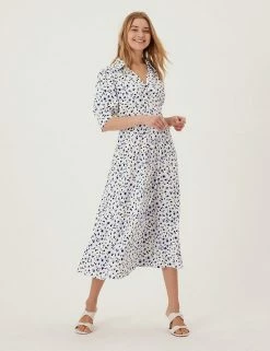 Top 10 👏 M&S Collection 👗 Dresses Floral Button Through Midi 👕 Shirt 👗 Dress 🎉