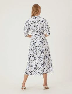 Top 10 👏 M&S Collection 👗 Dresses Floral Button Through Midi 👕 Shirt 👗 Dress 🎉 -New In Womens Sales 2022 SD 01 T69 1279 Y8 X EC 2